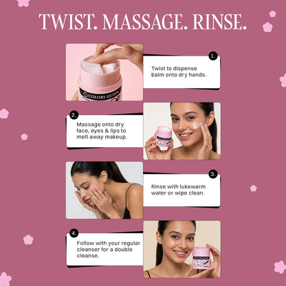 Colors Queen Zero Trace Cleansing Balm for Complete Makeup Removal