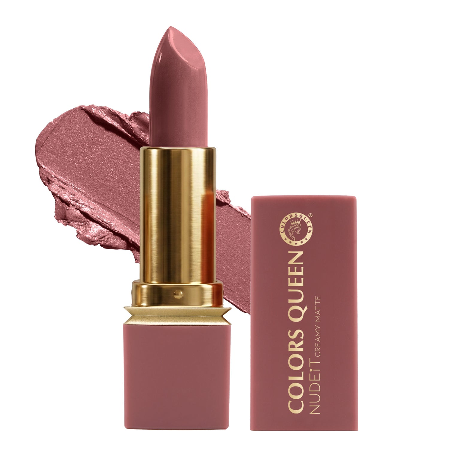 Colors Queen Nudeit Creamy Matte Lipstick – 12 Nude Shades, Waterproof &amp; Long-Lasting