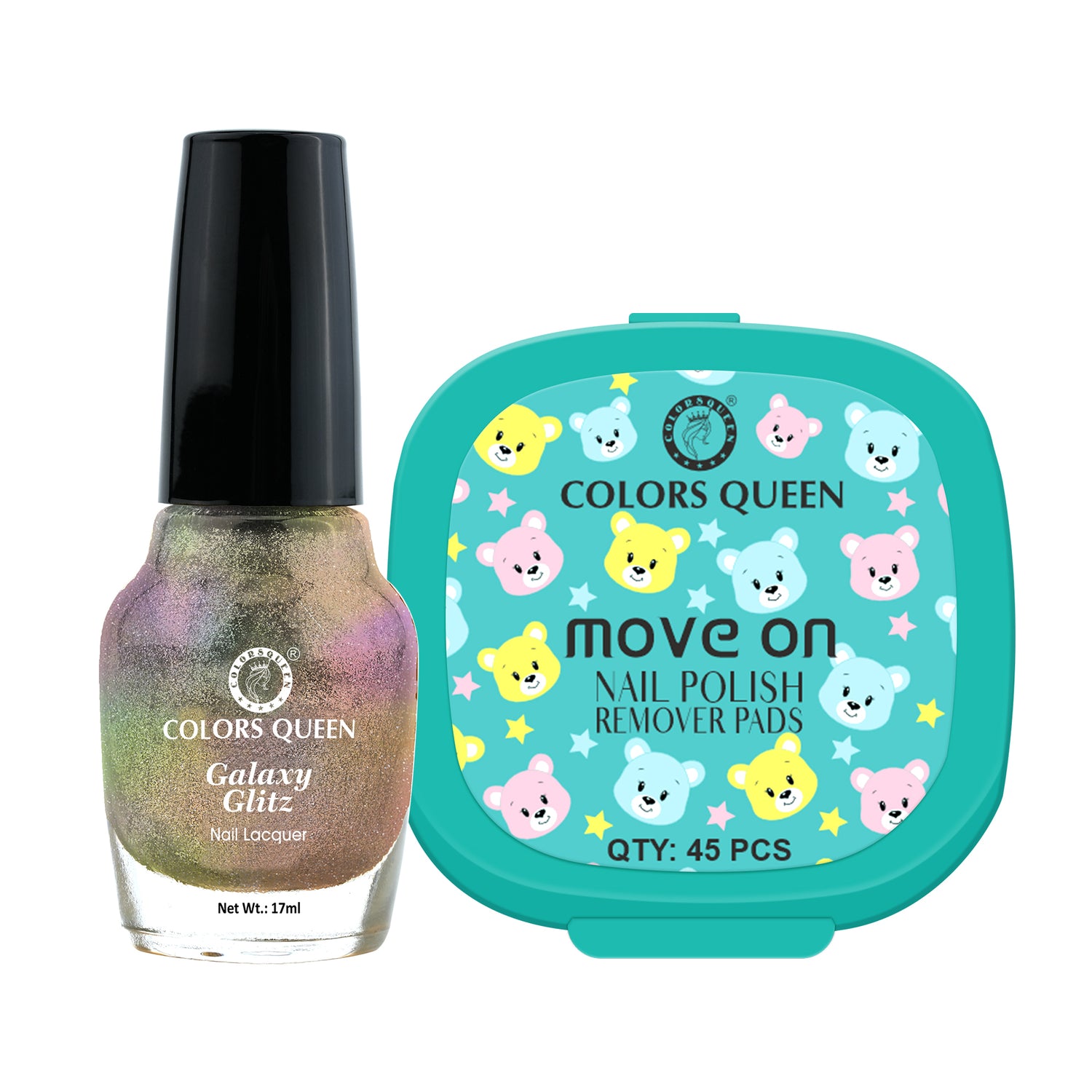 Galaxy Glitz Nail Paint with Removing Pads for Flawless Shine