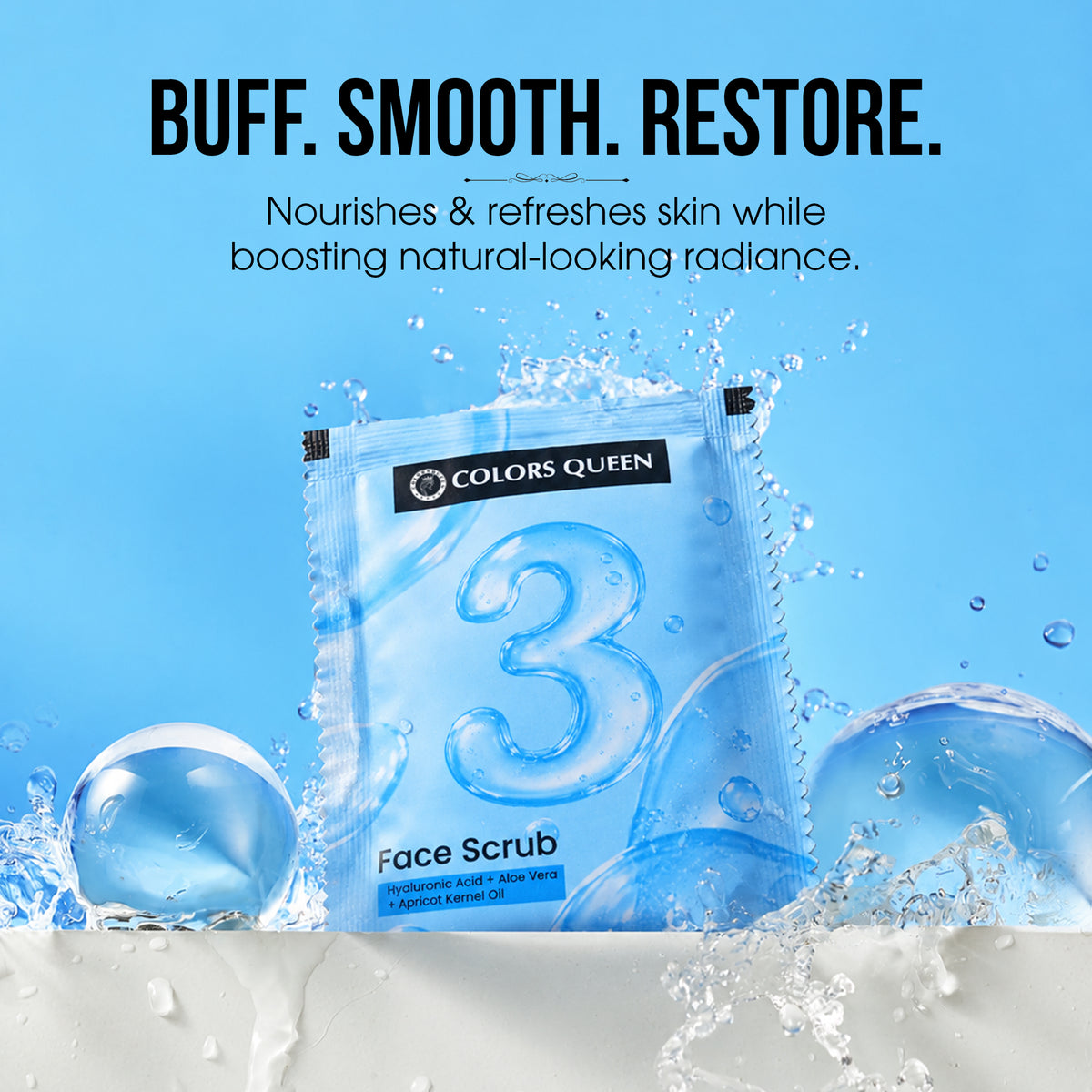 Colors Queen Hydra Boost Facial Kit with Hyaluronic Acid and Aloe Vera Extract