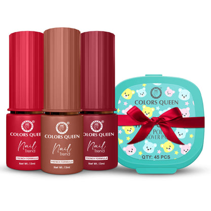 Nail Paint Set of 3 – Free Remover Pads