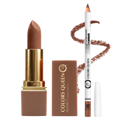 Nude Lipstick &amp; Lip Liner Combo for Pouty Lips