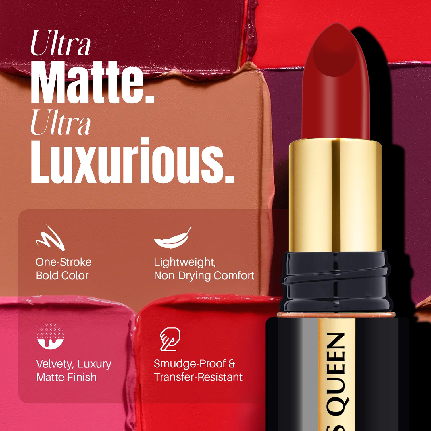 Luxury Matte Non-Transfer Lipstick – Waterproof &amp; Bold