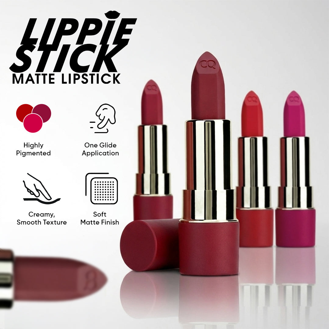 Lippie Creamy Matte Lipstick - Smooth Swipe On, Soft Lips All Day