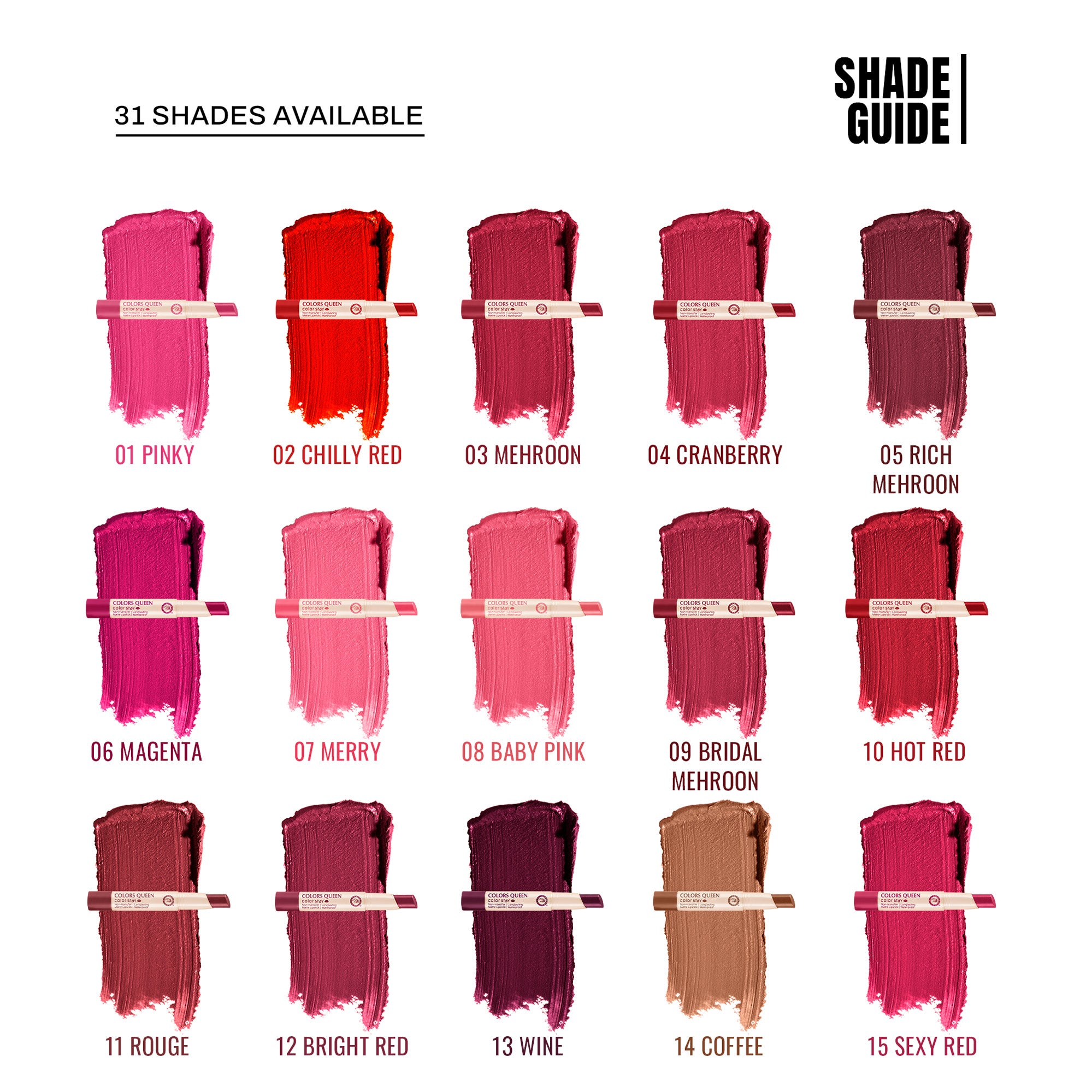 Color Stay Non-Transfer Lipstick – 31 Shades