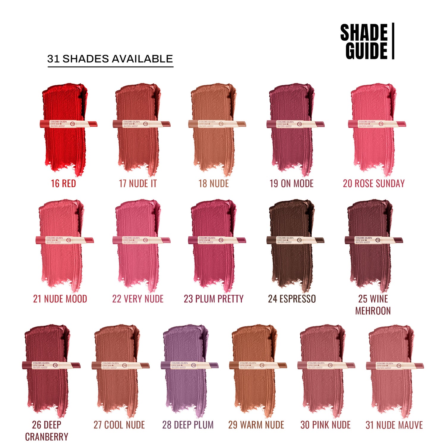 Color Stay Non-Transfer Lipstick – 31 Shades