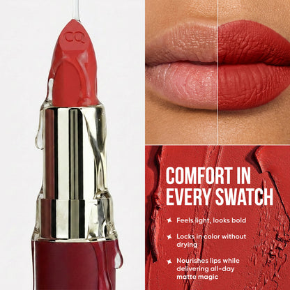 Lippie Creamy Matte Lipstick - Smooth Swipe On, Soft Lips All Day