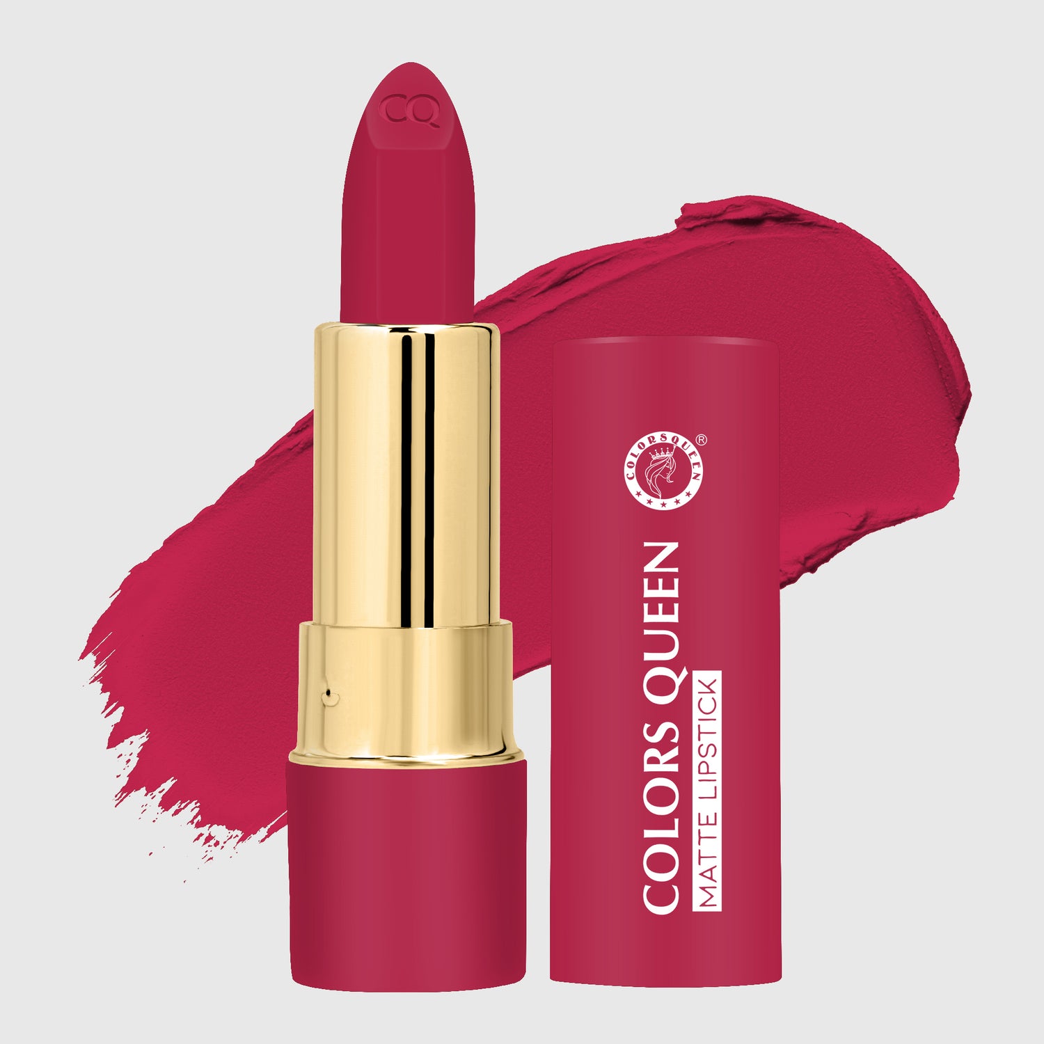 Colors Queen lippie creamy matte lipstick with rose blush shade and swatch