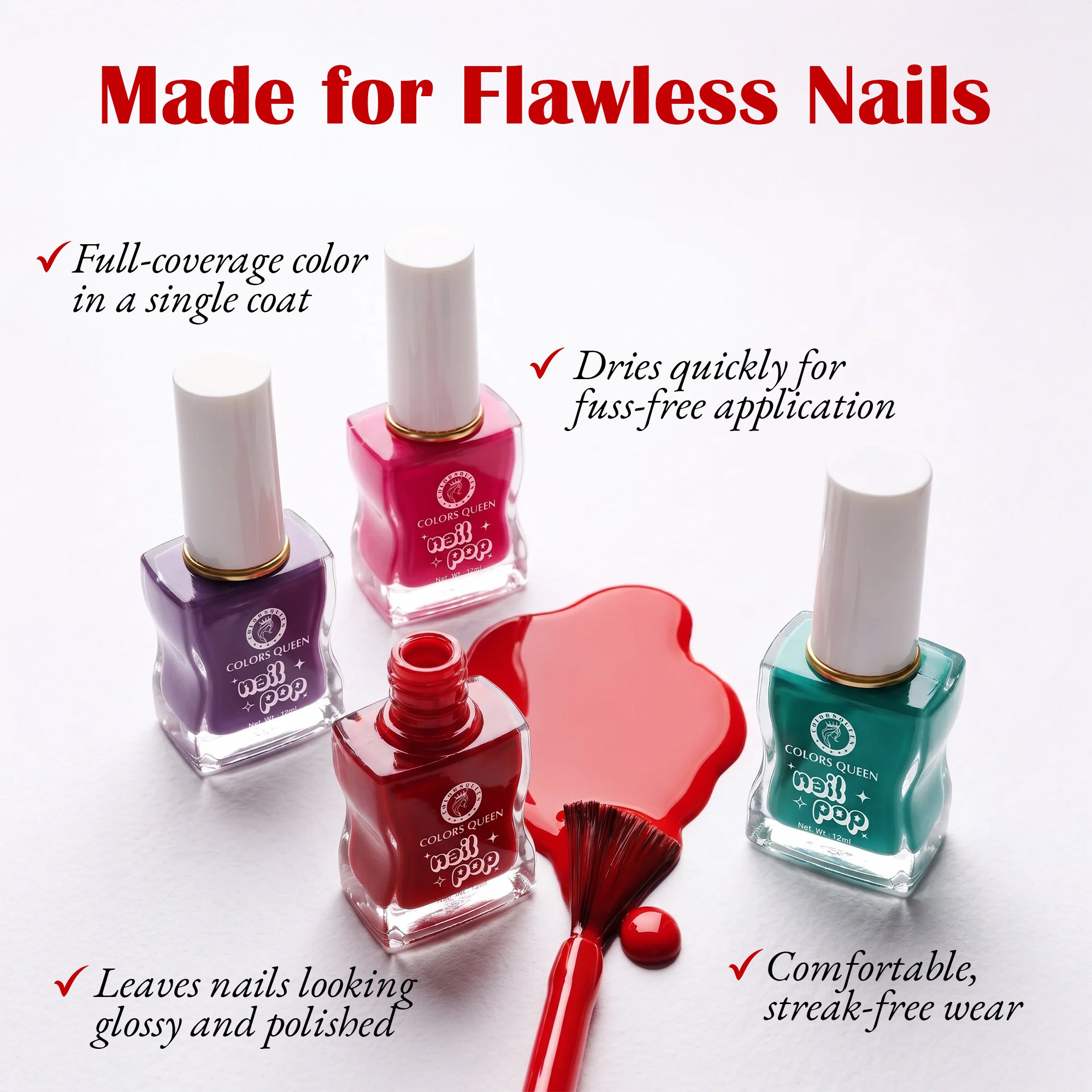 Nail Pop Nail Polish Combo with Rich, Vibrant Shades