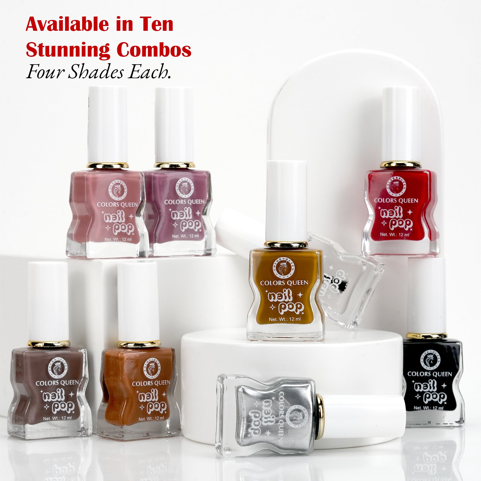 Nail Pop Nail Polish Combo with Rich, Vibrant Shades