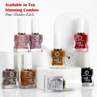 Nail Pop Nail Polish Combo with Rich, Vibrant Shades