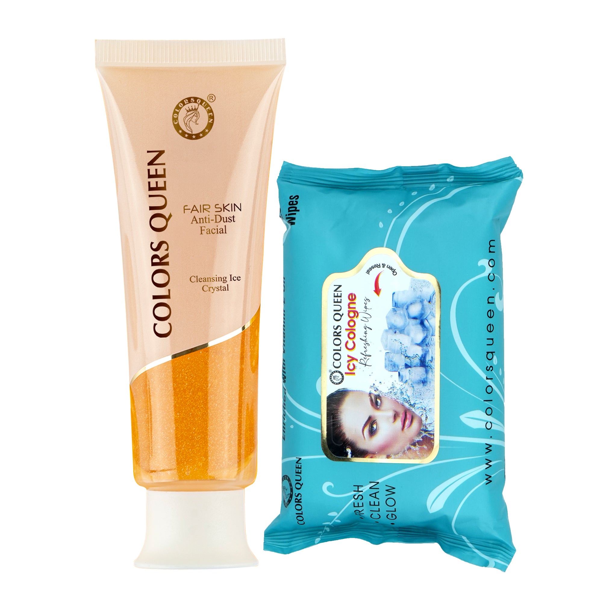 Deep Cleansing Anti-Dust Facial Cleanser &amp; Wet Wipes Combo Set