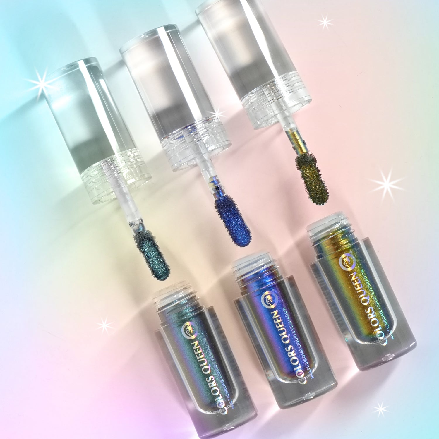 Multichrome Liquid Eyeshadow With Holographic Finish..