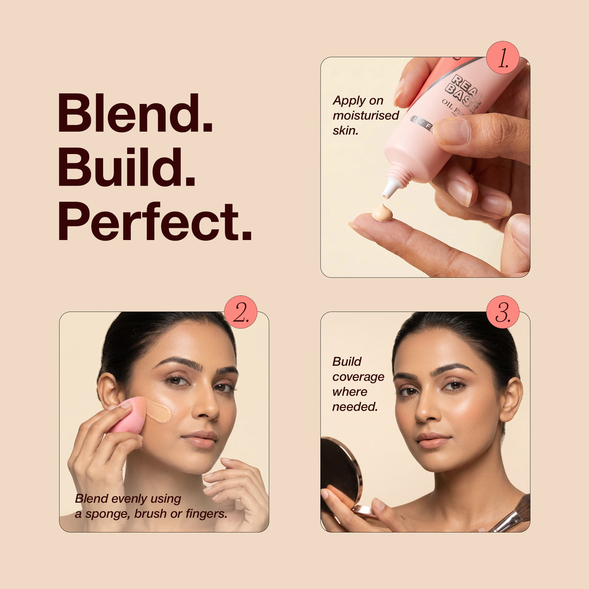 Real Base Oil Free Waterproof Foundation | 40 ML